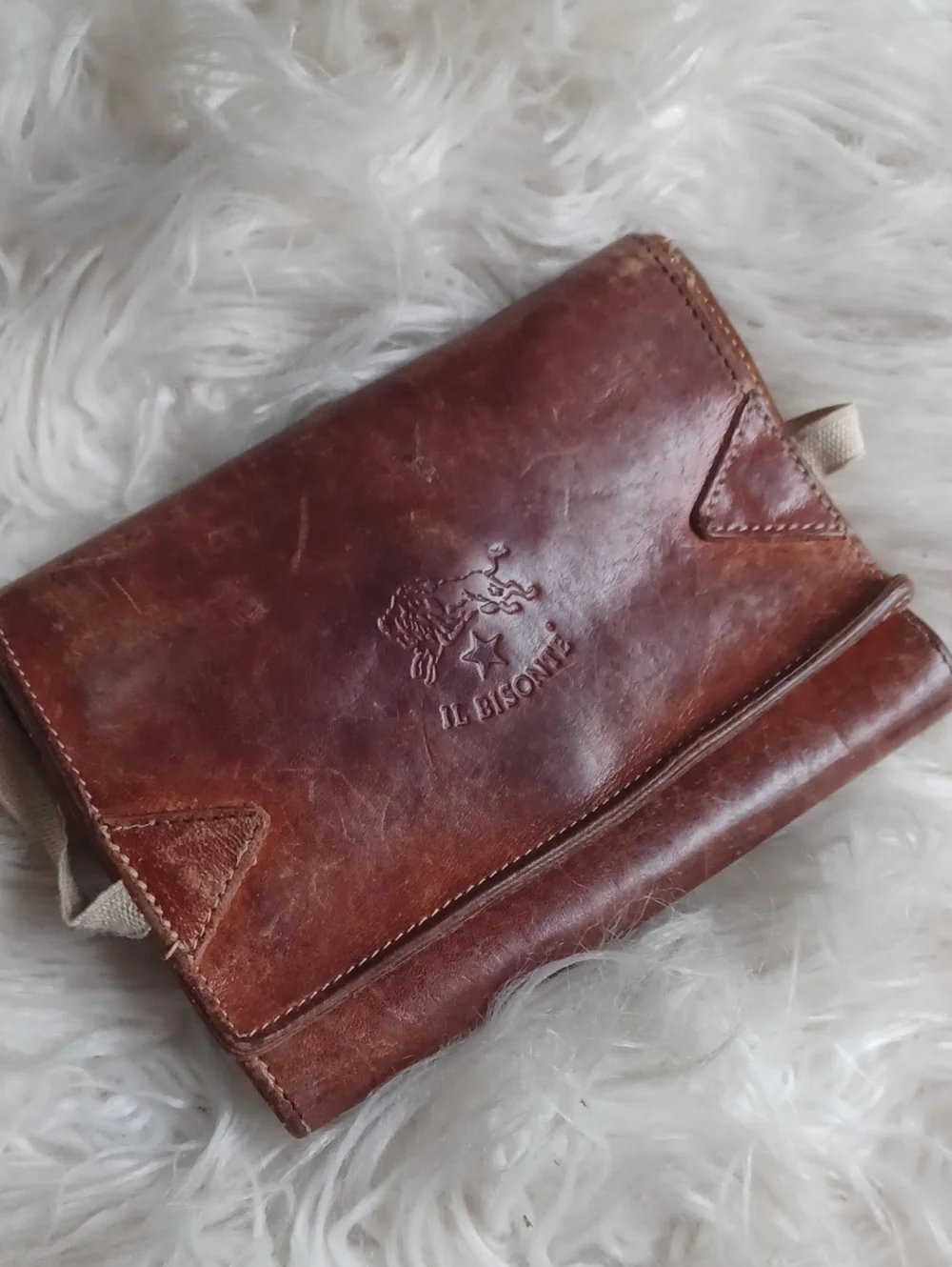 Vintage IL Bisonte Leather Wallet Made In Italy Expreslly For Bloomingdale's